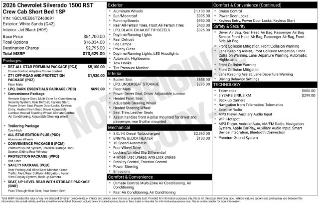 New 2026 Chevrolet Silverado 1500 RST w/ RST All Star Premium Package AWD/4WD image 4