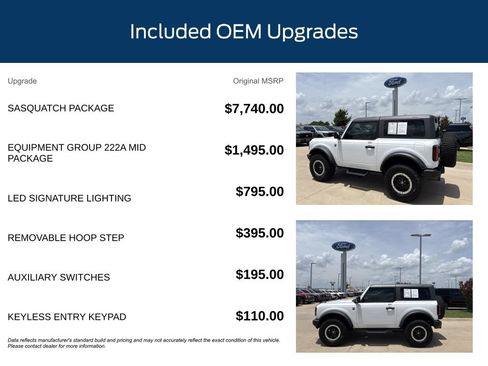 Used 2023 Ford Bronco Big Bend w/ Sasquatch Package AWD/4WD image 11