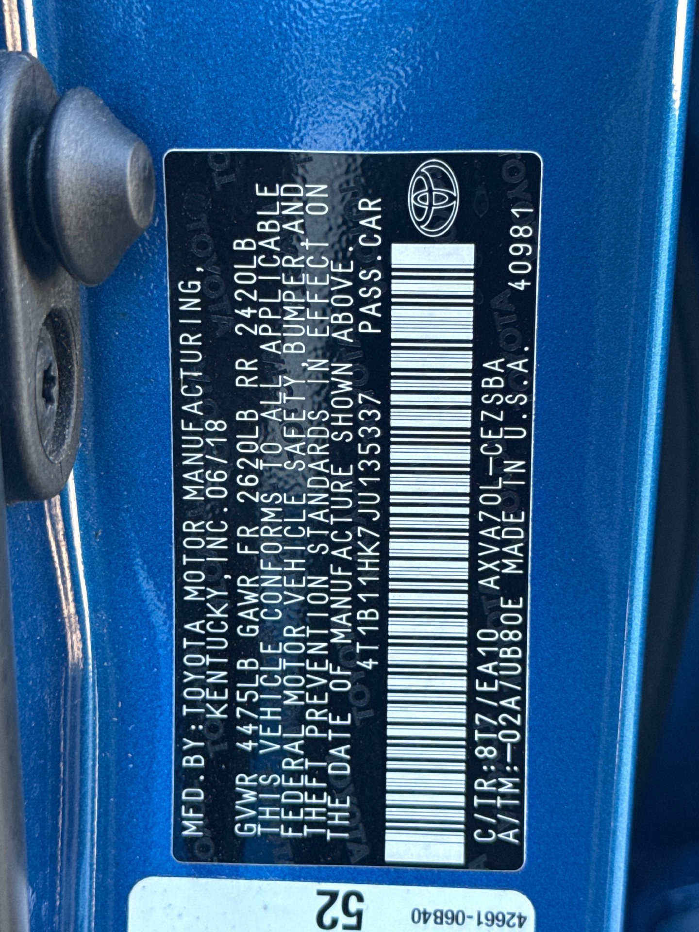 Used 2018 Toyota Camry SE FWD image 17