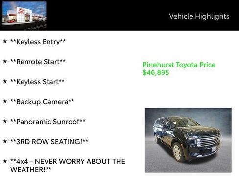 Used 2021 Chevrolet Suburban High Country w/ Premium Package image 19