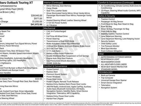 Used 2021 Subaru Outback Touring XT image 33