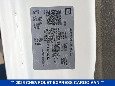 New 2026 Chevrolet Express 2500 Extended w/ Chrome Appearance Package RWD image 21