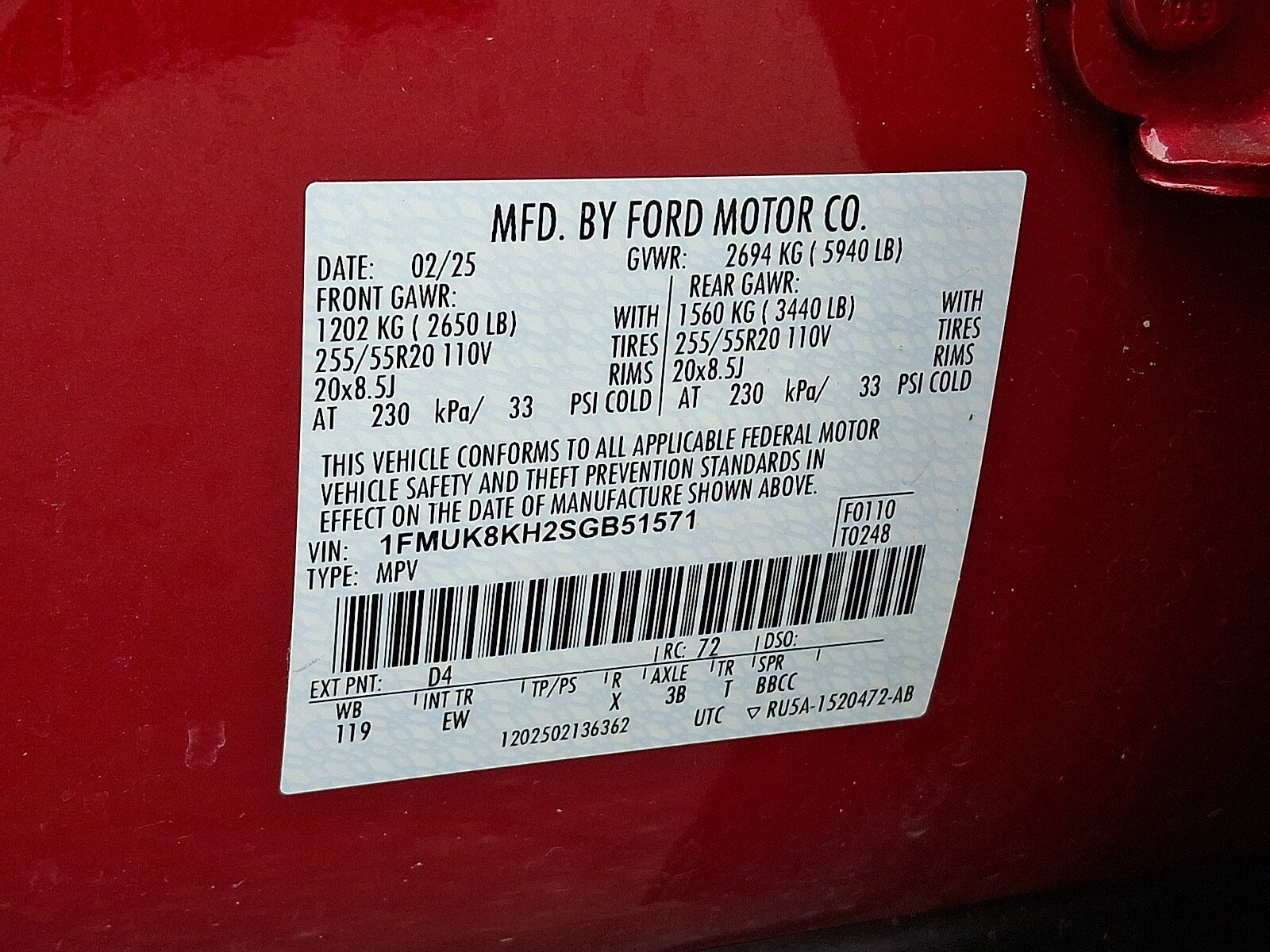 Certified 2025 Ford Explorer ST-Line AWD/4WD image 25