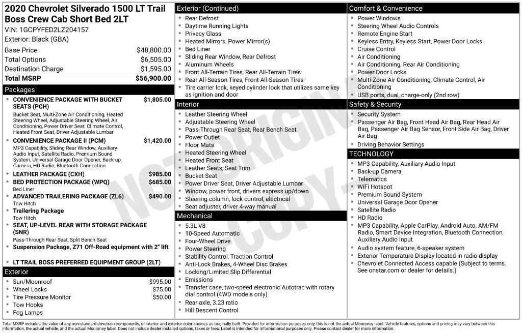 Used 2020 Chevrolet Silverado 1500 LT Trail Boss AWD/4WD image 43