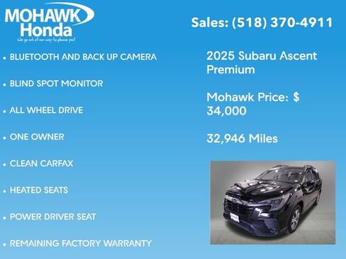 Used 2025 Subaru Ascent Premium AWD/4WD image 7