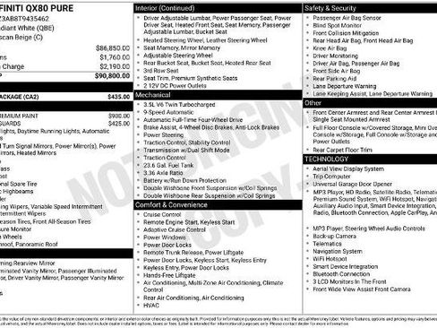 Certified 2026 INFINITI QX80 Pure w/ Cargo Package AWD/4WD image 27