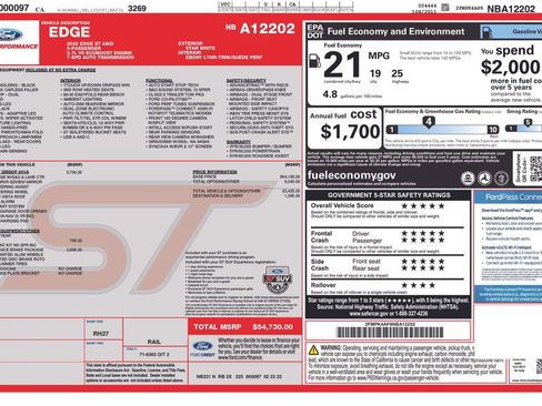 Certified 2022 Ford Edge ST w/ Equipment Group 401A image 26