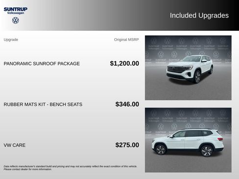 Used 2024 Volkswagen Atlas SE w/ Panoramic Sunroof Package AWD/4WD image 2