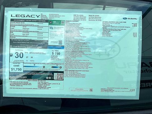 New 2025 Subaru Legacy Premium image 19