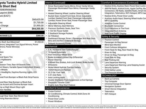 Used 2024 Toyota Tundra Limited w/ Power Package AWD/4WD image 10