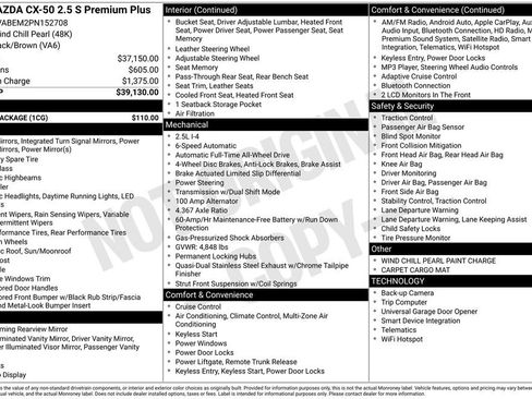 Certified 2023 MAZDA CX-50 AWD 2.5 S w/ Cargo Package image 11