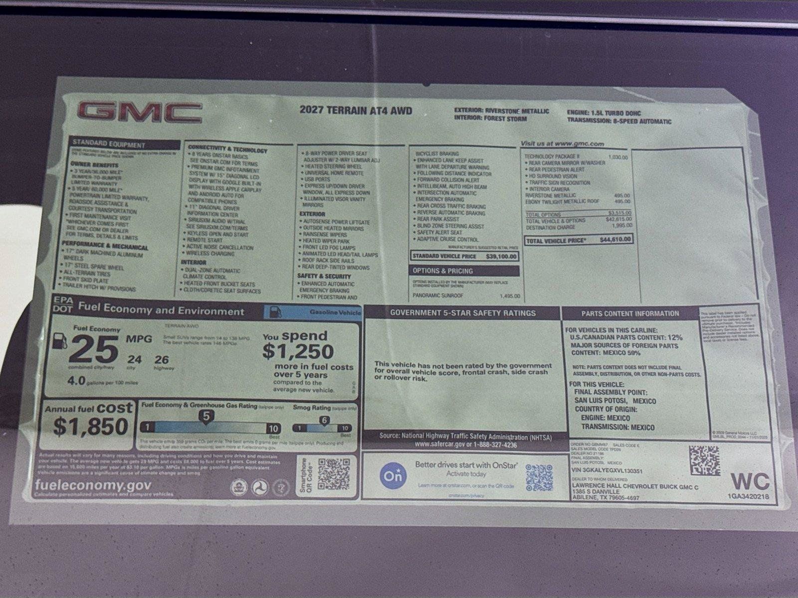 New 2027 GMC Terrain AT4 w/ Technology Package II AWD/4WD image 20