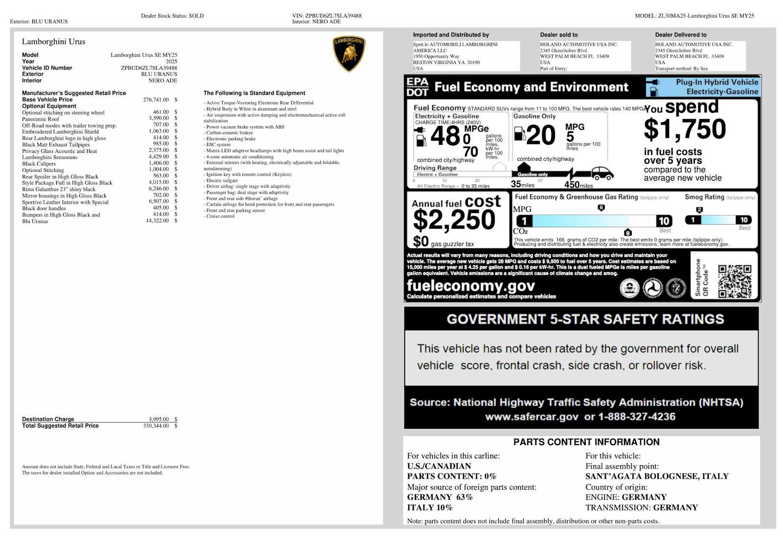 Used 2025 Lamborghini Urus Performante AWD/4WD image 36