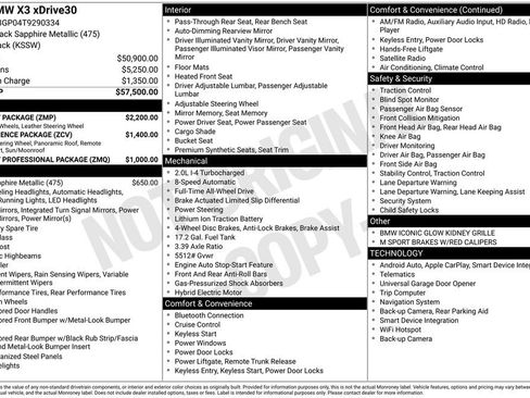 Certified 2026 BMW X3 xDrive30i w/ M Sport Package AWD/4WD image 43