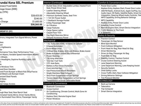 New 2026 Hyundai Kona SEL Premium FWD image 20
