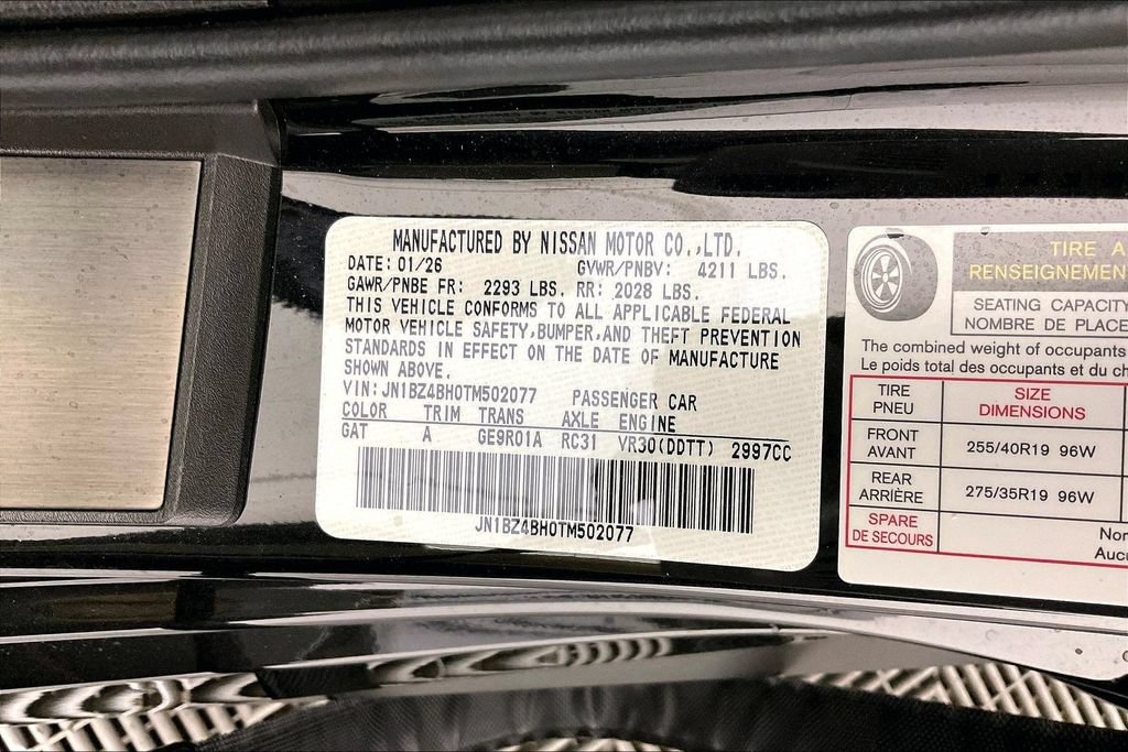 New 2026 Nissan Z Performance w/ Floor Mat Package RWD image 41