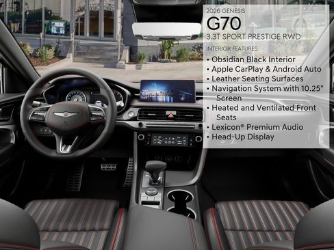 New 2026 Genesis G70 3.3T Sport Prestige RWD image 21
