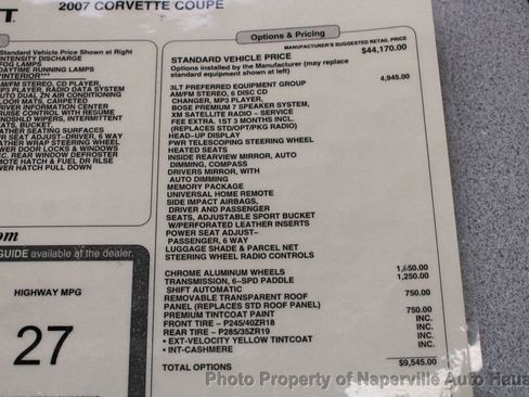 Used 2007 Chevrolet Corvette Coupe w/ Preferred Equipment Group RWD image 54