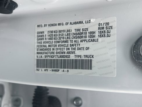 Certified 2020 Honda Ridgeline RTL-E image 36