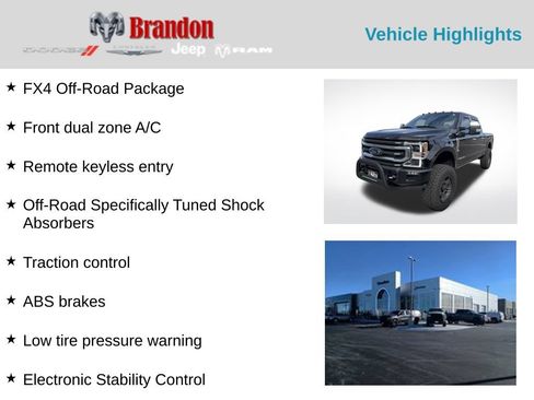 Used 2021 Ford F350 Platinum w/ FX4 Off-Road Package AWD/4WD image 2