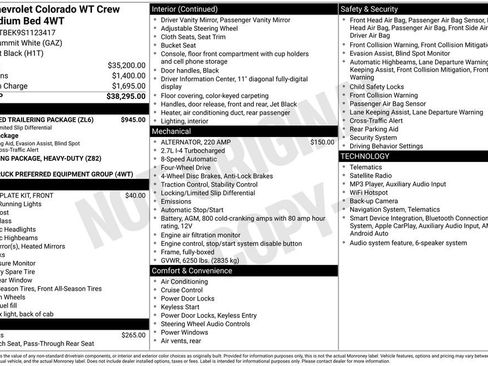 Used 2025 Chevrolet Colorado W/T w/ Advanced Trailering Package AWD/4WD image 4