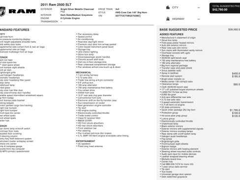 Used 2011 RAM 2500 Big Horn image 4