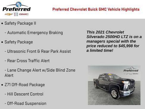Used 2021 Chevrolet Silverado 2500 LTZ w/ LTZ Plus Package AWD/4WD image 9