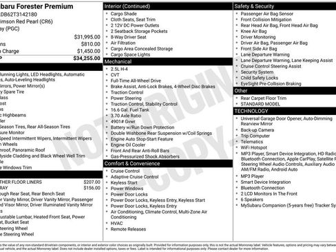 New 2026 Subaru Forester Premium AWD/4WD image 42