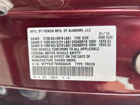 Used 2019 Honda Ridgeline RTL-E image 17