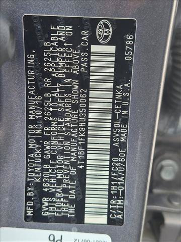 Used 2017 Toyota Camry LE FWD image 16