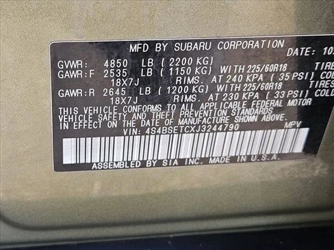 Used 2018 Subaru Outback 3.6R Touring image 23