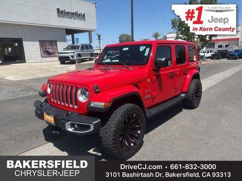 Used 2021 Jeep Wrangler Unlimited Sahara w/ LED Lighting Group AWD/4WD image 1