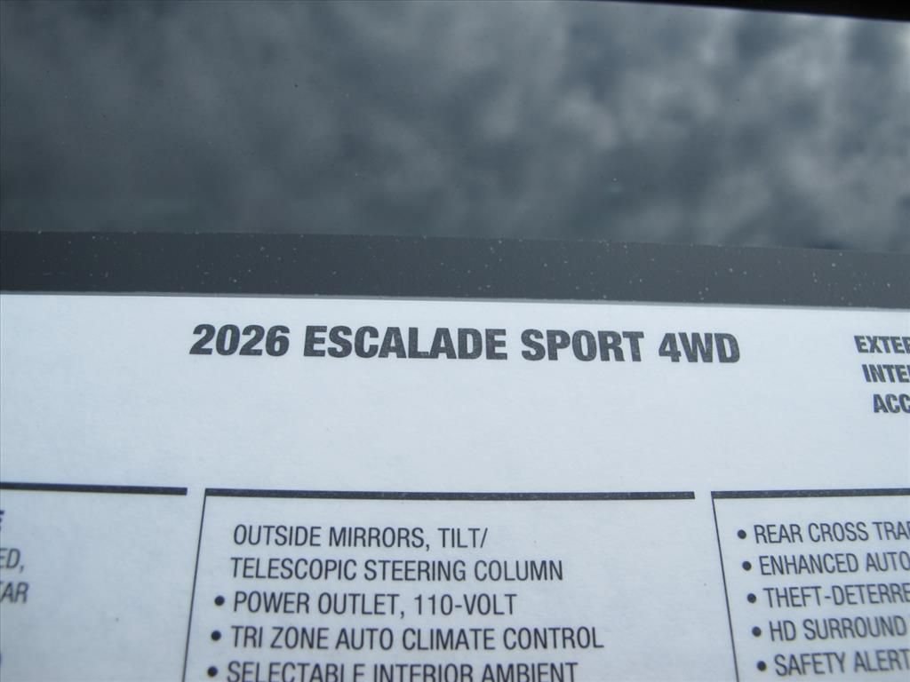 New 2026 Cadillac Escalade Sport w/ Touring Package AWD/4WD image 9