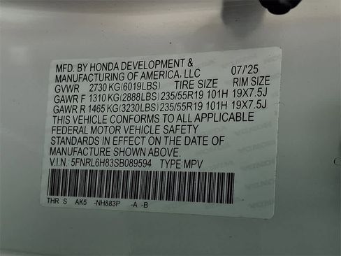 Certified 2025 Honda Odyssey Touring image 31