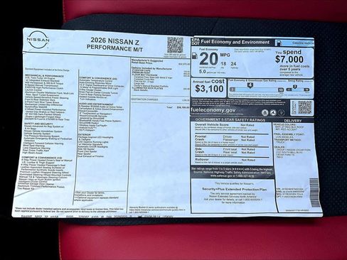 New 2026 Nissan Z Performance w/ Floor Mat Package image 21