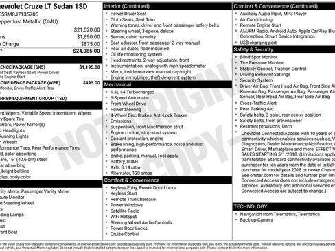 Used 2018 Chevrolet Cruze LT w/ Convenience Package image 4