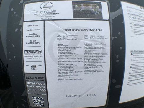 Used 2022 Toyota Camry XLE w/ Navigation Upgrade Package image 26