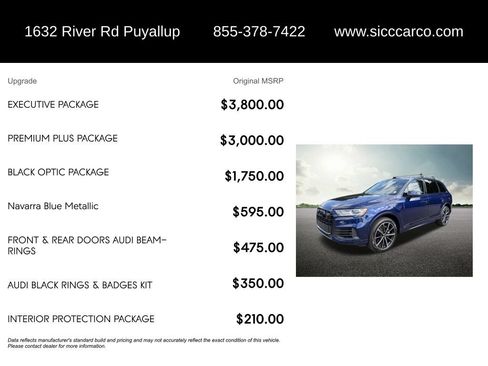 Used 2021 Audi Q7 3.0T Premium Plus w/ Executive Package AWD/4WD image 5