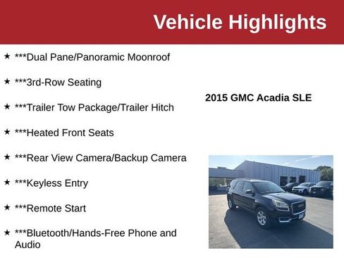 Used 2015 GMC Acadia SLE AWD/4WD image 10