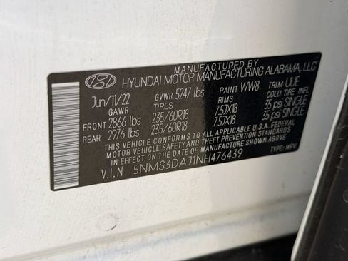Used 2022 Hyundai Santa Fe SEL w/ Convenience + Premium Package AWD/4WD image 29