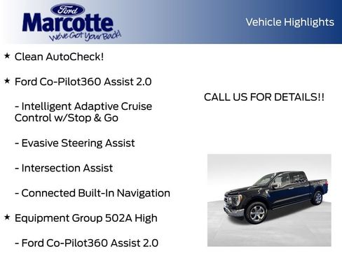 Certified 2023 Ford F150 Lariat w/ Equipment Group 502A High AWD/4WD image 8