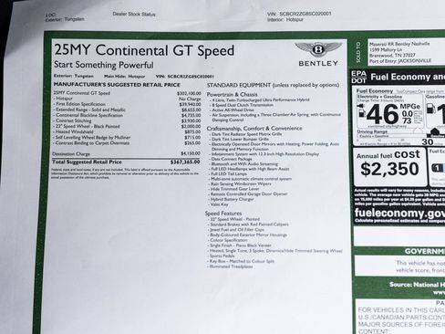 Used 2025 Bentley Continental GT Speed image 64