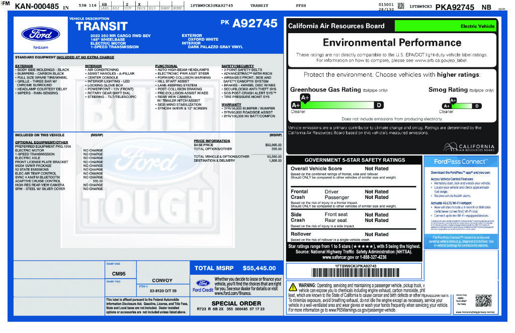 Certified 2023 Ford E-Transit Medium Roof RWD image 33