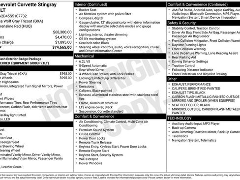 Used 2025 Chevrolet Corvette Stingray Coupe w/ 1LT image 6