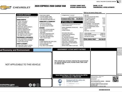 Used 2020 Chevrolet Express 2500 w/ Driver Convenience Package image 4