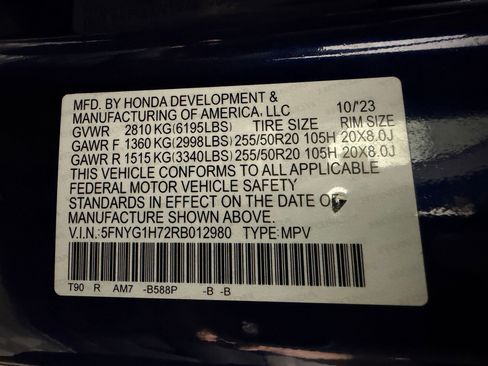 Certified 2024 Honda Pilot Touring image 17