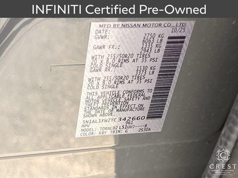 Certified 2026 INFINITI QX60 Sport AWD/4WD image 34