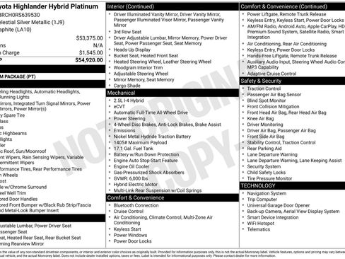 Used 2024 Toyota Highlander Platinum image 1
