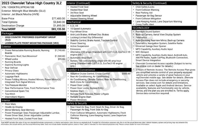 Used 2023 Chevrolet Tahoe High Country AWD/4WD image 38