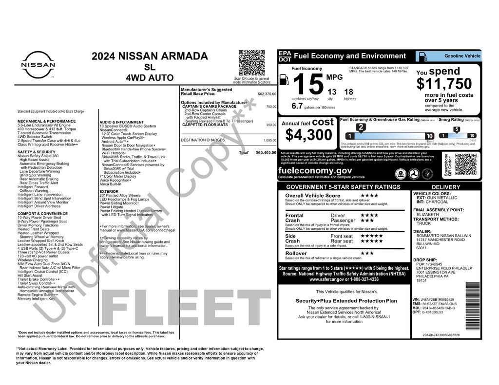 Used 2024 Nissan Armada SL w/ Captain's Chairs Package AWD/4WD image 17
